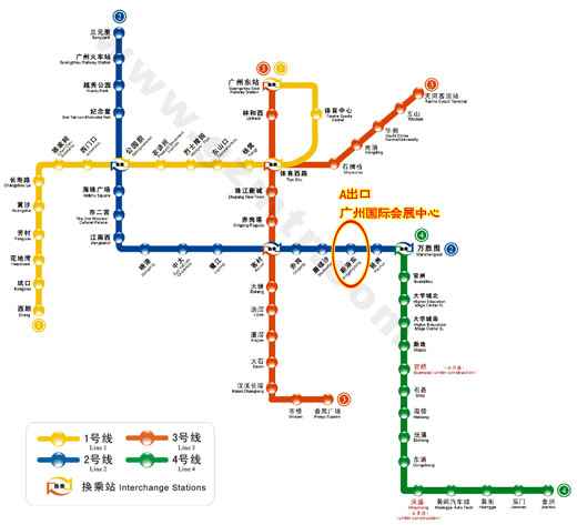 2008广州车展地铁路线指引(图)