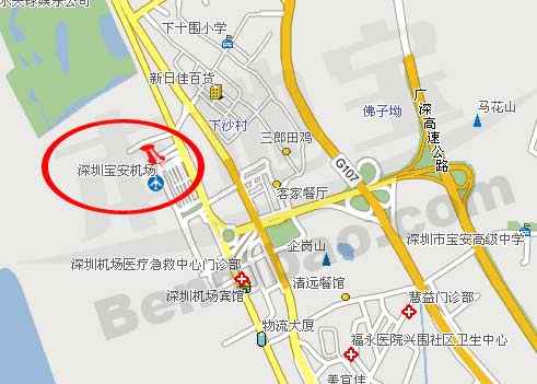 深圳机场交通地图