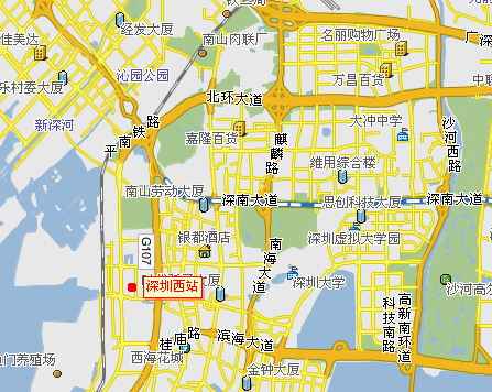 深圳火车西站交通地图
